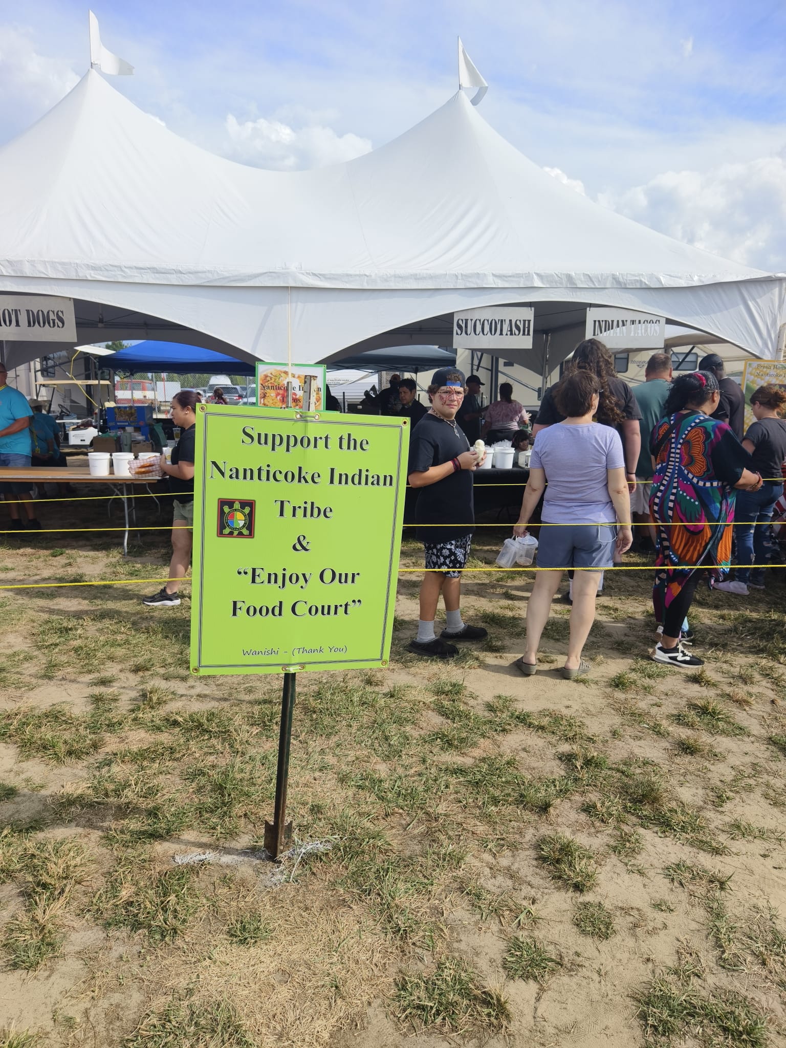 Nanticoke Indian PowWow Food Court — Succotash, Indian Tacos, and community gathering