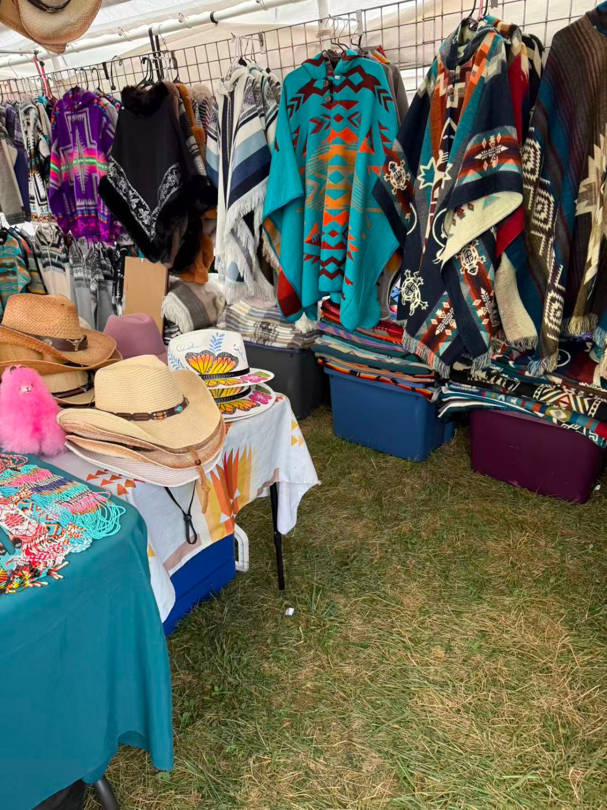 Hundreds of visitors enjoying food and community at the PowWow dining area