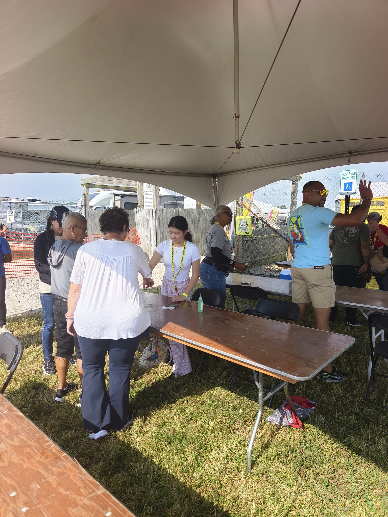 Vivian checking in at a Nanticoke tribal community event